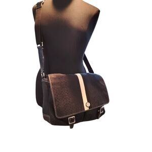 VTG‎ 90s Coach Signature Canvas Crossbody Bag Laptop Work Messenger Tote